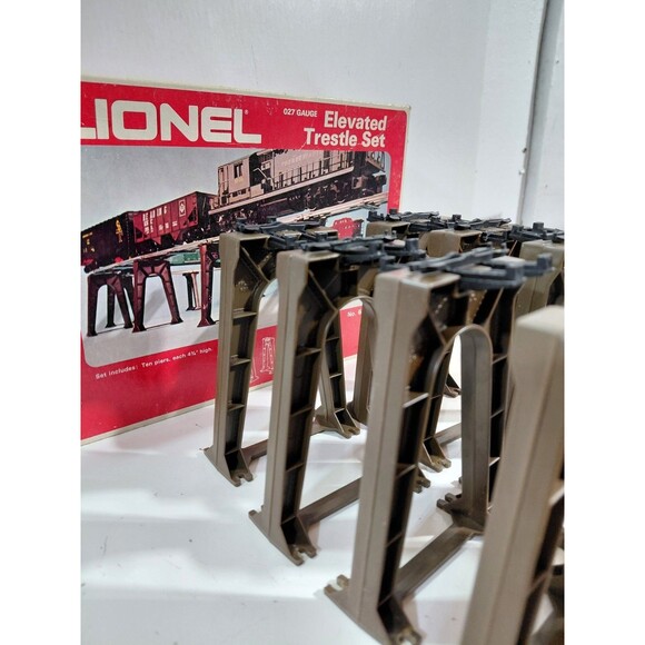 Lionel 6-2111 O/27 Train Gauge Model Railroad Elevated Trestle Set w/Box - Picture 3 of 11